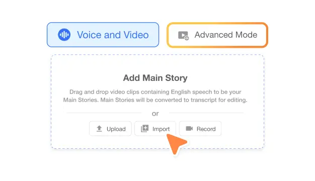 Visla for product team: AI-powered video creation tool with options for voice, video, and advanced mode.